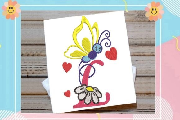 Butterfly L Letter Monogram