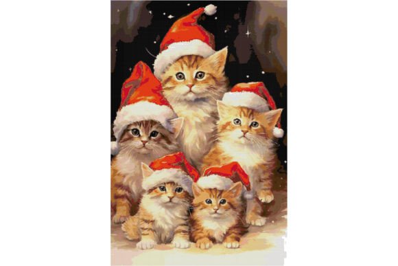 Christmas Cats Counted Cross Stitch PDF