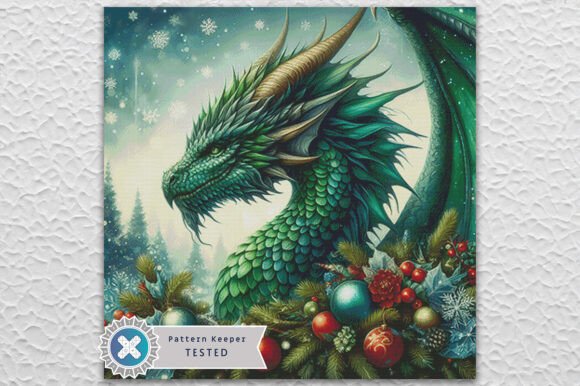 Christmas Dragon Cross Stitch Pattern