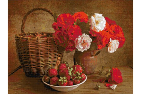 Counted Cross Stitch Pattern-Flowers 143
