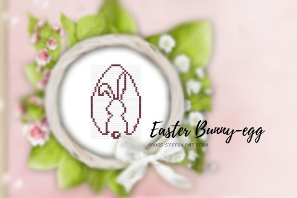Easter Bunny Egg Cross Stitch Pattern