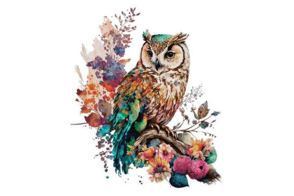 Owl Flowers Counted Cross Stitch Pattern