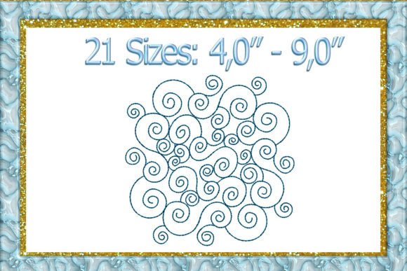 Quilting Swirls Block Embroidery Design